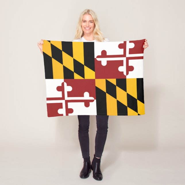 Couverture Polaire Drapeau d'État du Maryland (États-Unis) (En situation)