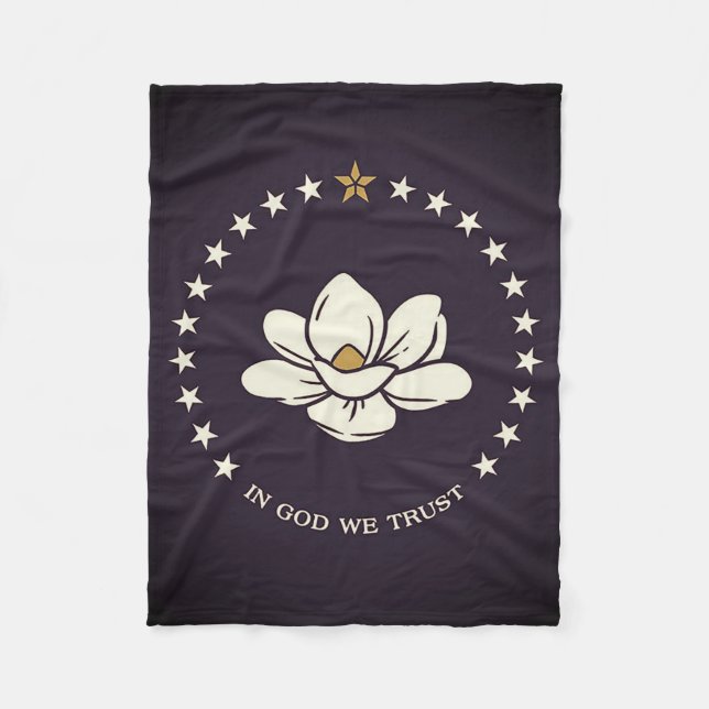 Couverture Polaire Drapeau d'État du Mississippi (Devant)