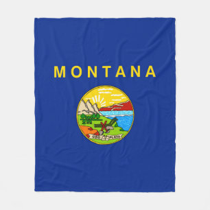 Couverture Polaire Drapeau d'État du Montana