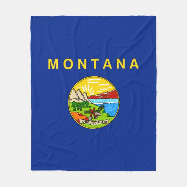 Couverture Polaire Drapeau d'État du Montana (Devant)