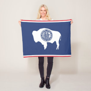 Couverture Polaire Drapeau d'État du Wyoming, États-Unis