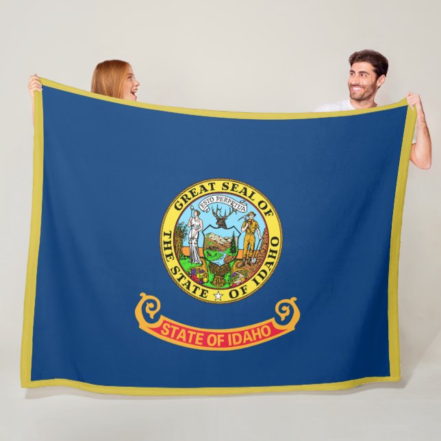Couverture Polaire Drapeau D'État Idaho Imprimer Patriotc (En situation)