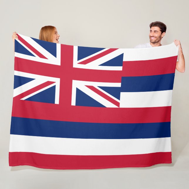 Couverture Polaire Drapeau d'Hawaï (État des États-Unis) (En situation)