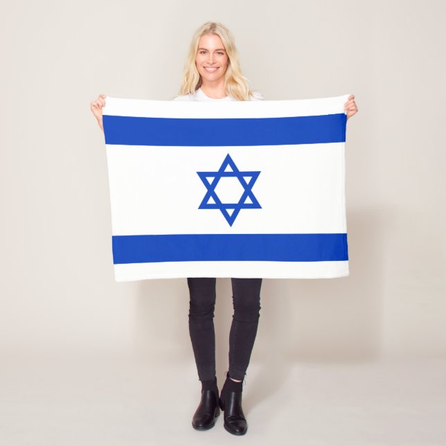 Couverture Polaire Drapeau d'Israël (En situation)
