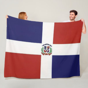 COUVERTURE POLAIRE DRAPEAU DOMINICAIN