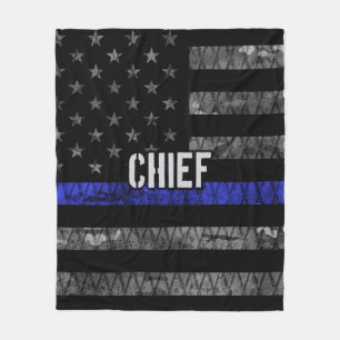 Couverture Polaire Drapeau du chef de la police en détresse