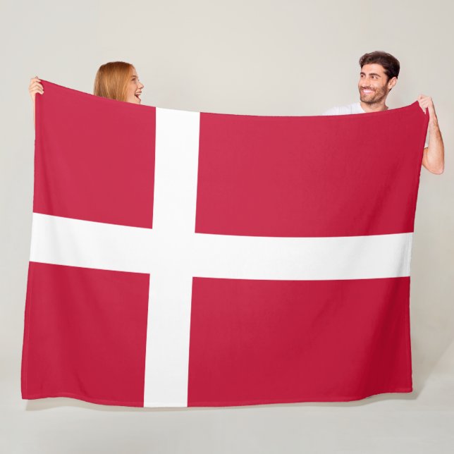 Couverture Polaire Drapeau du Danemark (En situation)