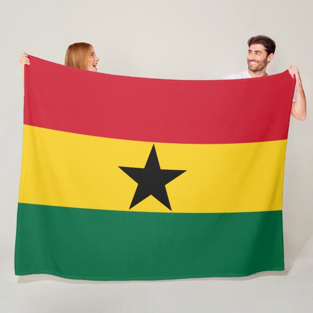 Couverture Polaire Drapeau du Ghana (En situation)