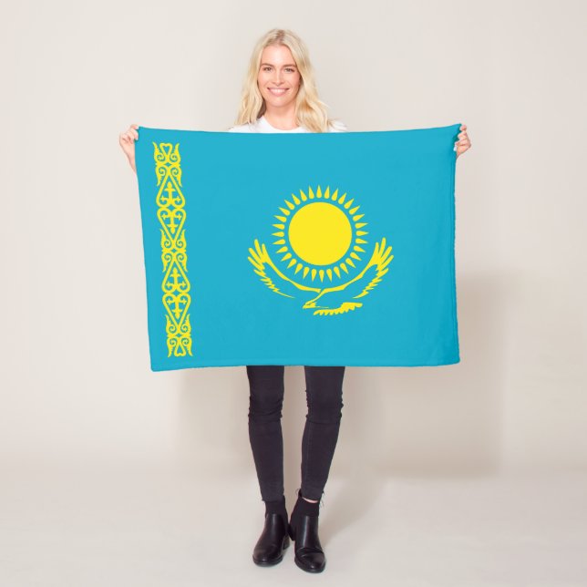 Couverture Polaire Drapeau du Kazakhstan (En situation)