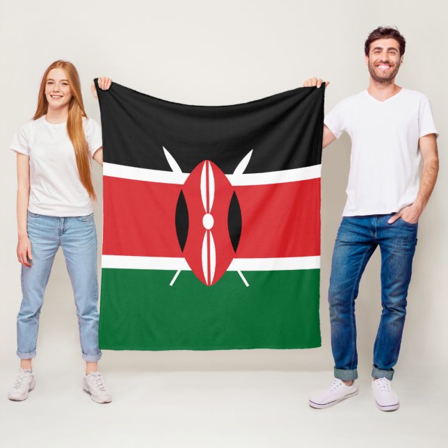 Couverture Polaire Drapeau du Kenya (En situation)