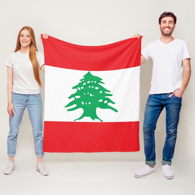 Couverture Polaire drapeau du Liban (En situation)
