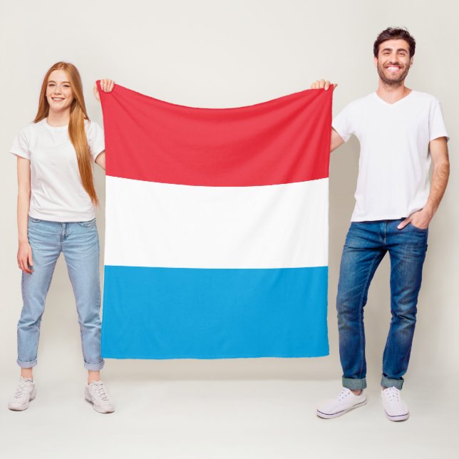 Couverture Polaire Drapeau du Luxembourg (En situation)
