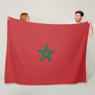 Couverture Polaire Drapeau du Maroc