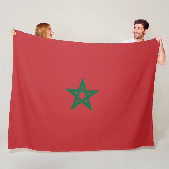 Couverture Polaire Drapeau du Maroc (En situation)