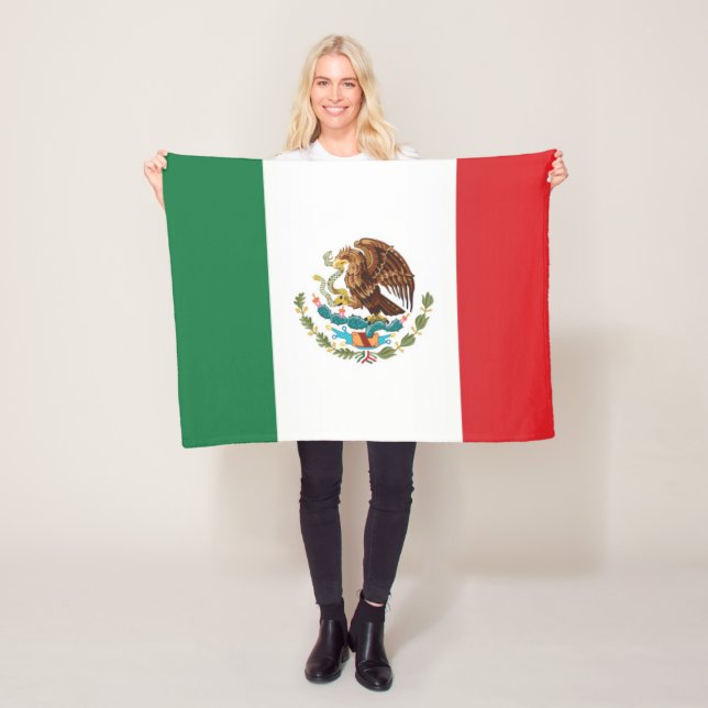 Couverture Polaire Drapeau du Mexique (En situation)