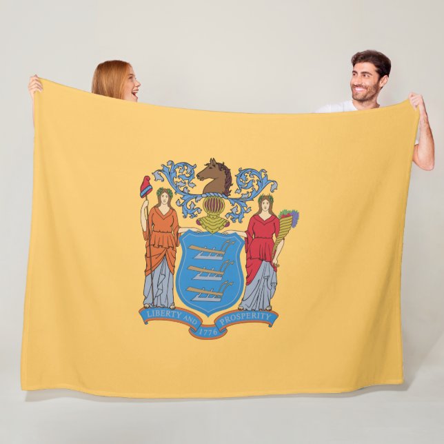 Couverture Polaire Drapeau du New Jersey (En situation)