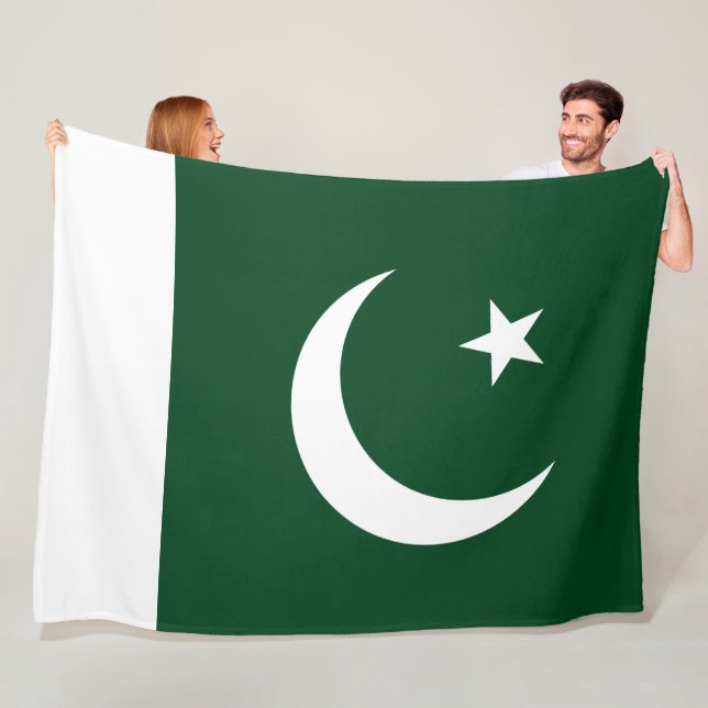 Couverture Polaire Drapeau du Pakistan (En situation)