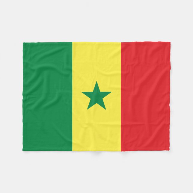 Couverture Polaire Drapeau du Sénégal (Devant (Horizontal))