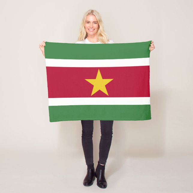 Couverture Polaire Drapeau du Suriname (En situation)