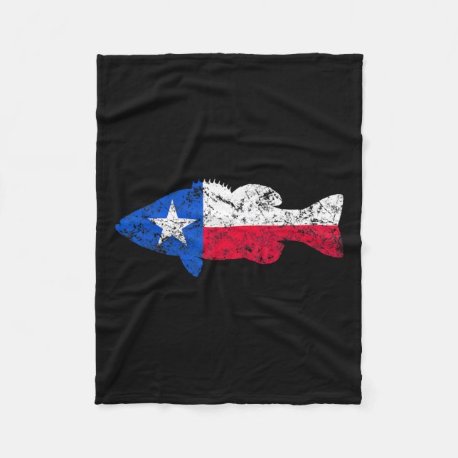 Couverture Polaire Drapeau du Texas Petite-bouche par pêche (Devant)