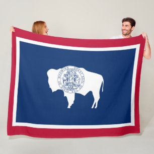 Couverture Polaire Drapeau du Wyoming