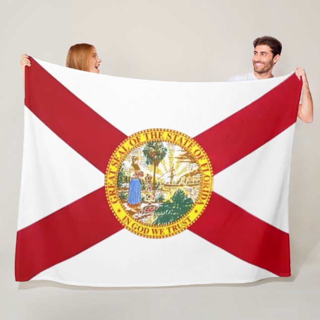 COUVERTURE POLAIRE DRAPEAU FLORIDA (En situation)