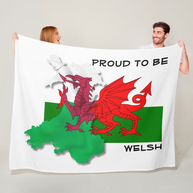 Couverture Polaire DRAPEAU gallois DE WALES Dragon rouge (En situation)
