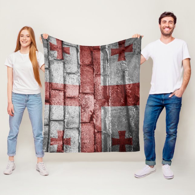 Couverture Polaire Drapeau géorgien (En situation)