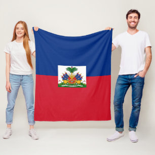 Couverture Polaire Drapeau Haïti