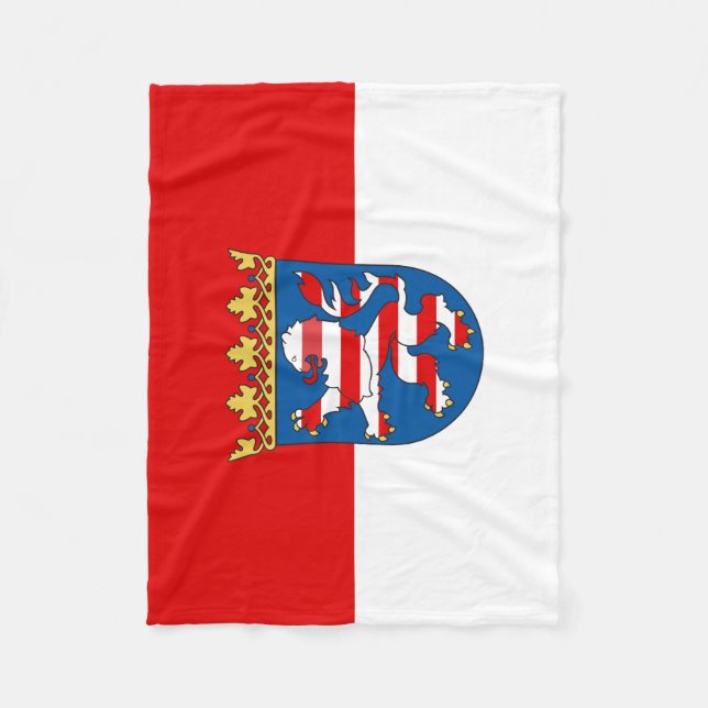 Couverture Polaire Drapeau Hesse Fleece Blanket (Devant)