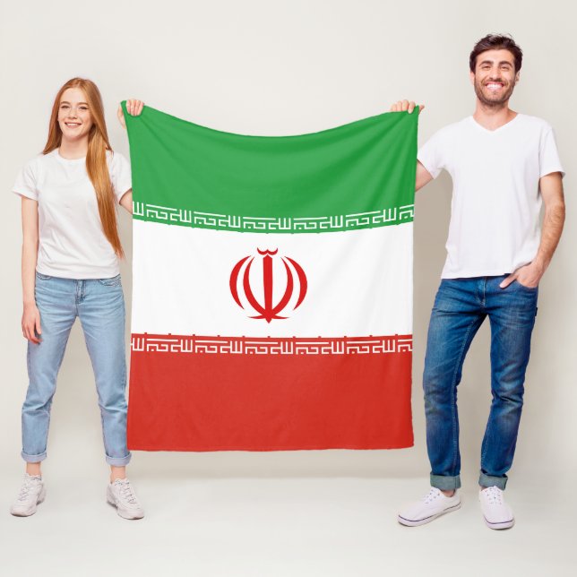 Couverture Polaire Drapeau iranien (En situation)