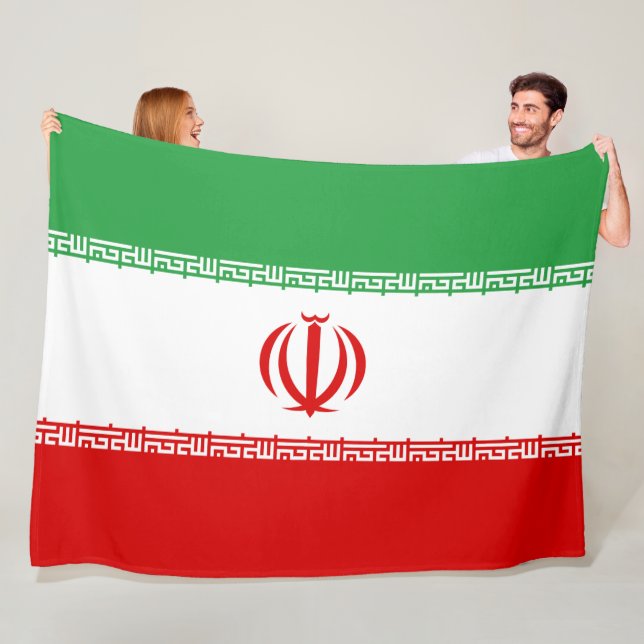 Couverture Polaire Drapeau iranien (Iran) (Persan) (En situation)