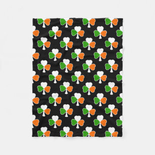 Couverture Polaire Drapeau irlandais du motif   de shamrock