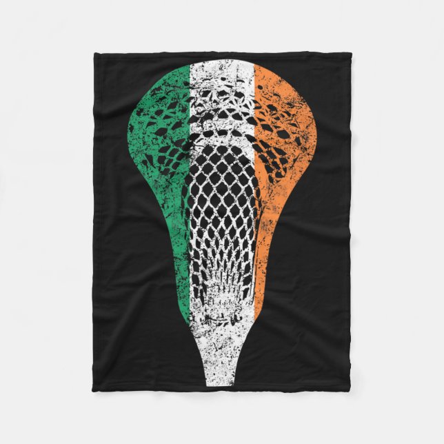 Couverture Polaire Drapeau irlandais Irlande Lacrosse (Devant)