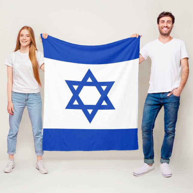 Couverture Polaire Drapeau Israël (En situation)