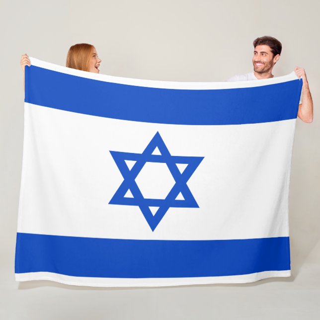 Couverture Polaire Drapeau Israël étoile bleue de David (En situation)