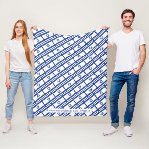 Couverture Polaire DRAPEAU ISRAÉLIEN Écriture Messianique COUVRES D'A