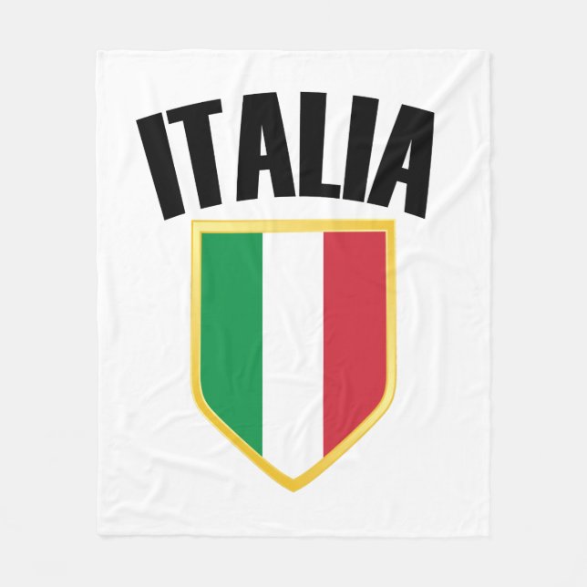 Couverture Polaire Drapeau Italia Crest Italie (Devant)