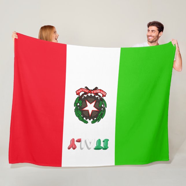 Couverture Polaire Drapeau italien (En situation)