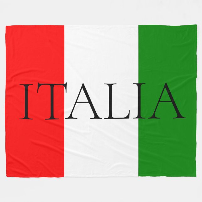 Couverture Polaire Drapeau Italien Grand ITALIA (Devant (Horizontal))