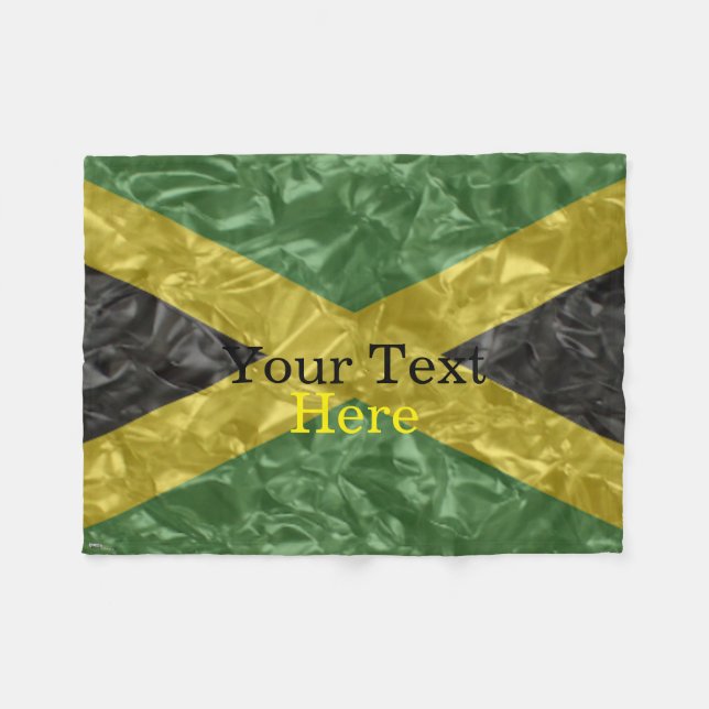 Couverture Polaire Drapeau jamaïcain - Crinké (Devant (Horizontal))