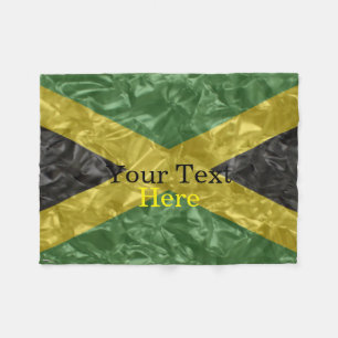 Couverture Polaire Drapeau jamaïcain - froissé
