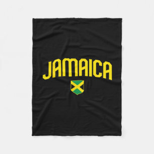 Couverture Polaire Drapeau Jamaïcain Vintage Athlétique Rétro S