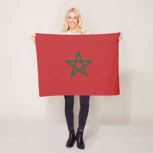 Couverture Polaire Drapeau Maroc