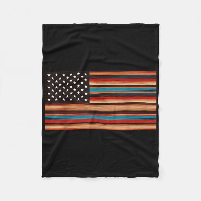 Couverture Polaire Drapeau mexicain américain Serape Cinco De Mayo Fi (Devant)
