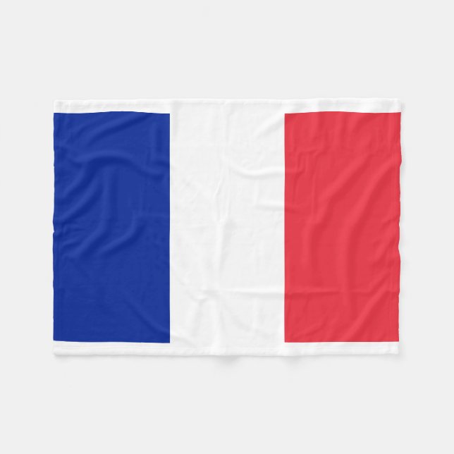 Couverture Polaire Drapeau mondial de France (Devant (Horizontal))