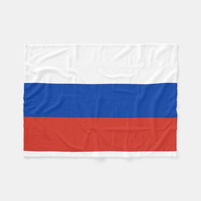 Couverture Polaire Drapeau mondial de Russie (Devant (Horizontal))