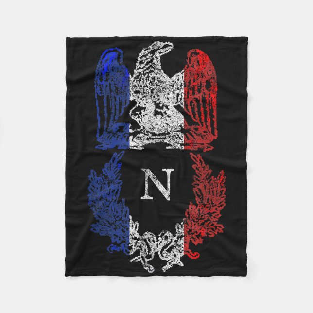 Couverture Polaire Drapeau Napoléon Bonaparte Aigle Français Drapeau  (Devant)