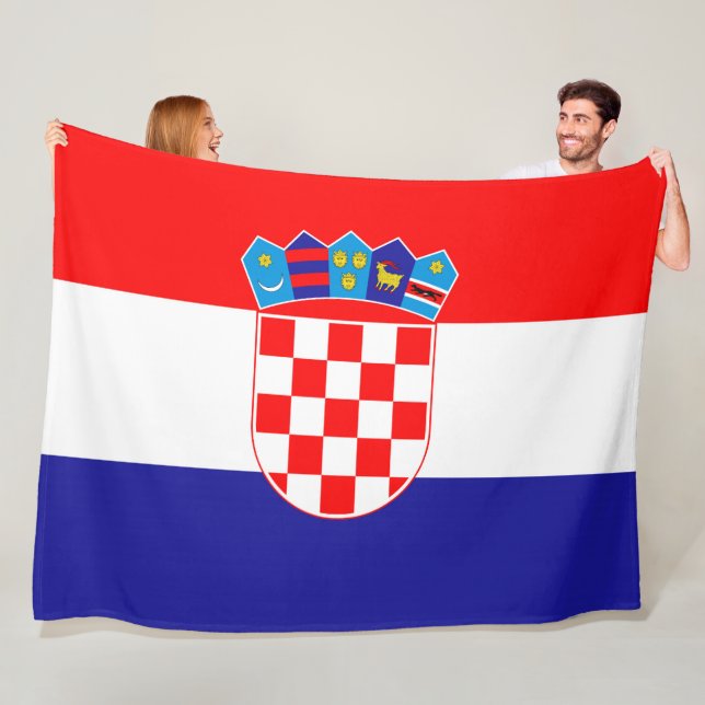 Couverture Polaire Drapeau national de Croatie Zastava Hrvatske grand (En situation)