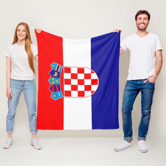 Couverture Polaire Drapeau national de Croatie Zastava Hrvatske moyen (En situation)